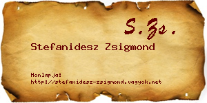 Stefanidesz Zsigmond névjegykártya